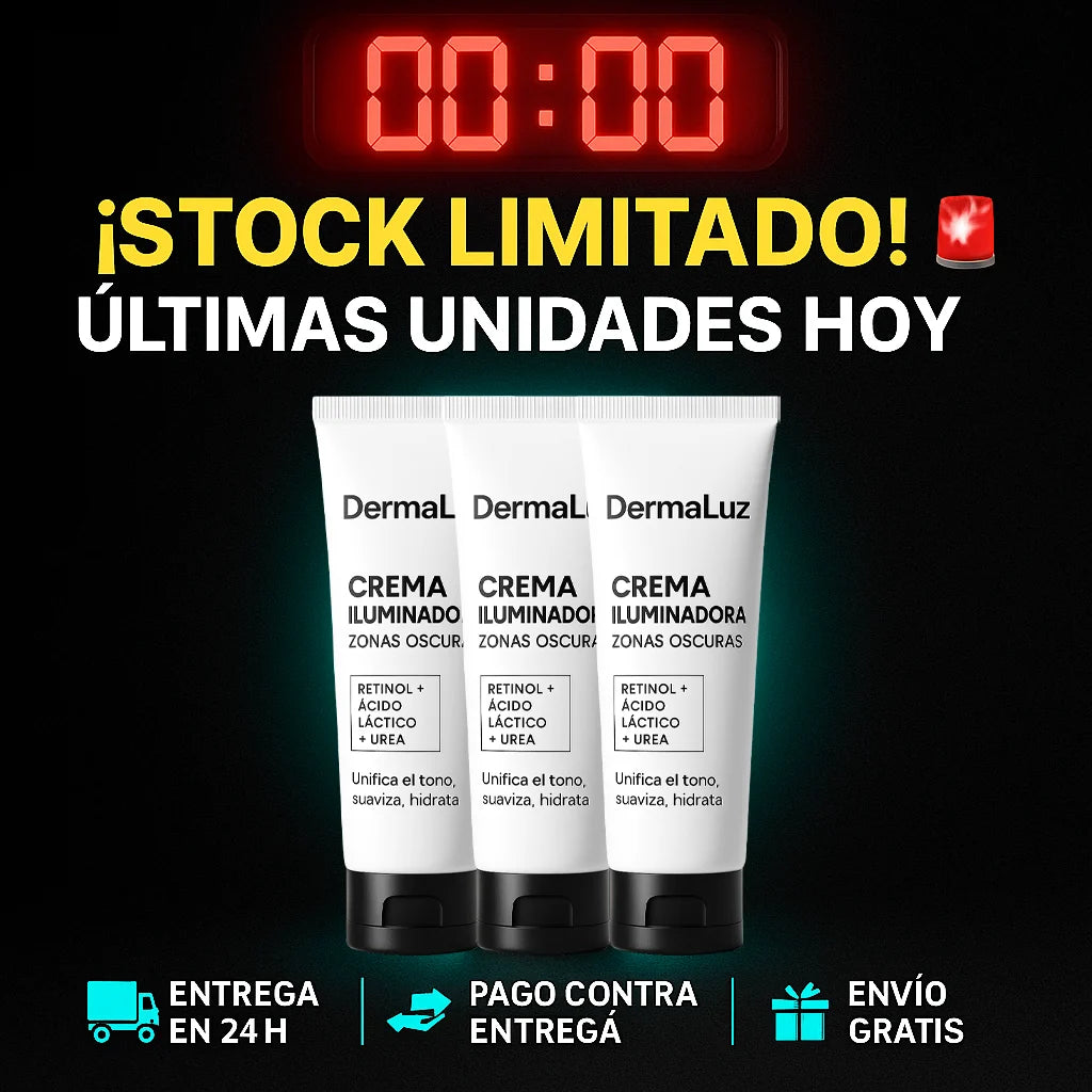 ¡Adiós Manchas Oscuras! DermaLuz aclara visiblemente tu piel desde la primera semana.