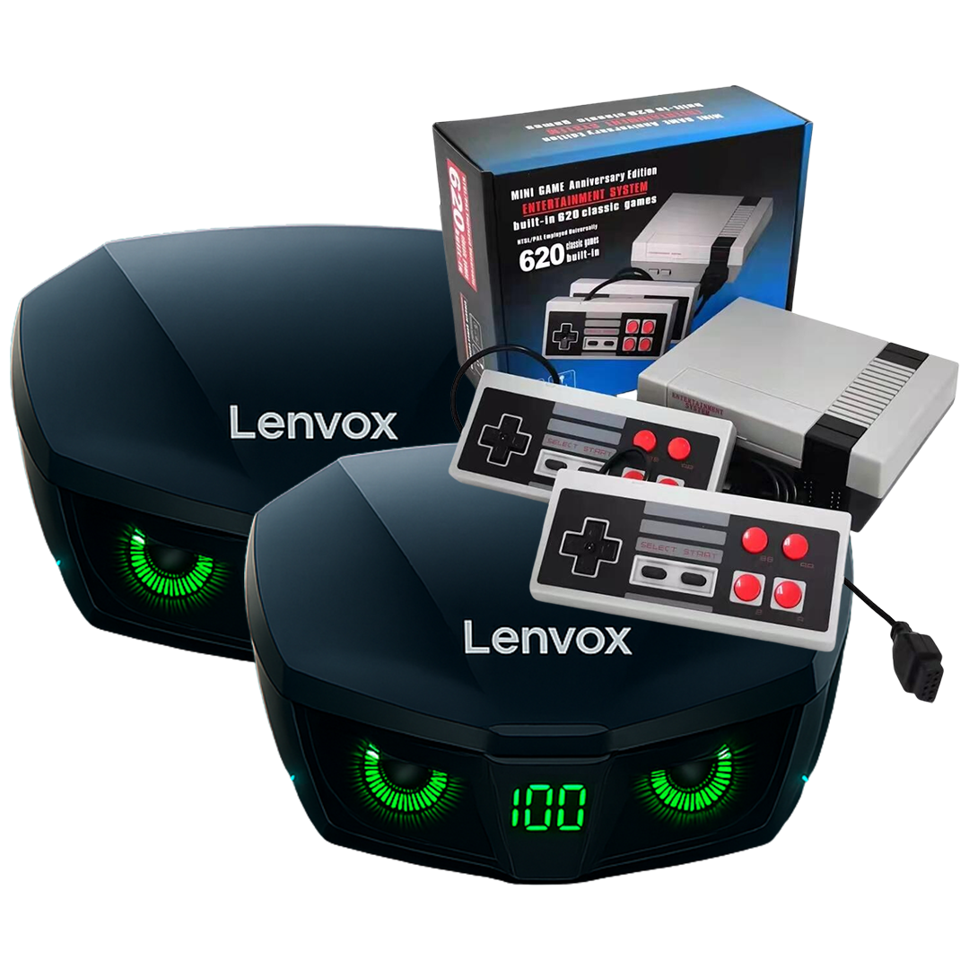 2 Unidades Lenvox + Consola Retro 620 Juegos