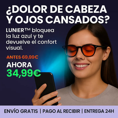 Las gafas que transforman tu día en minutos: eliminan el cansancio visual, alivian el dolor de cabeza y recuperan tu sueño
