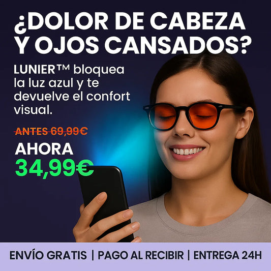 Las gafas que transforman tu día en minutos: eliminan el cansancio visual, alivian el dolor de cabeza y recuperan tu sueño