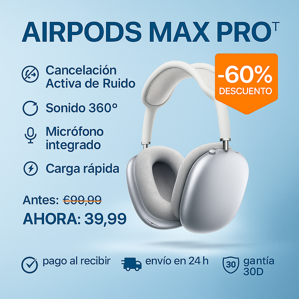 🎧 AURIMAX PRO™ – EL SONIDO PREMIUM QUE CAMBIA TU DÍA, ¡CONECTA Y DISFRUTA YA CON 60% OFF!