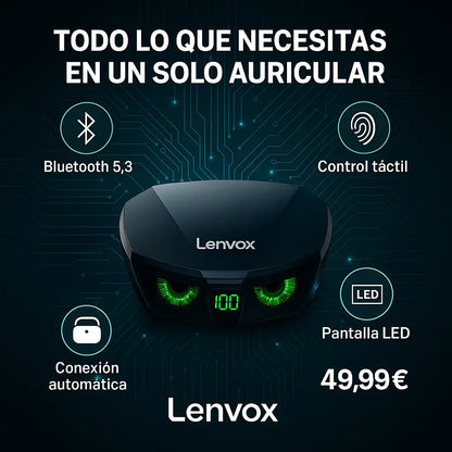Auriculares Inalámbricos Lenvox GM2 Pro con Pantalla LED + 1 año de Spotify Premium Gratis