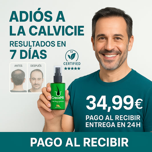 CRECEMIL – Spray de Crecimiento Rápido para Hombres con Calvicie