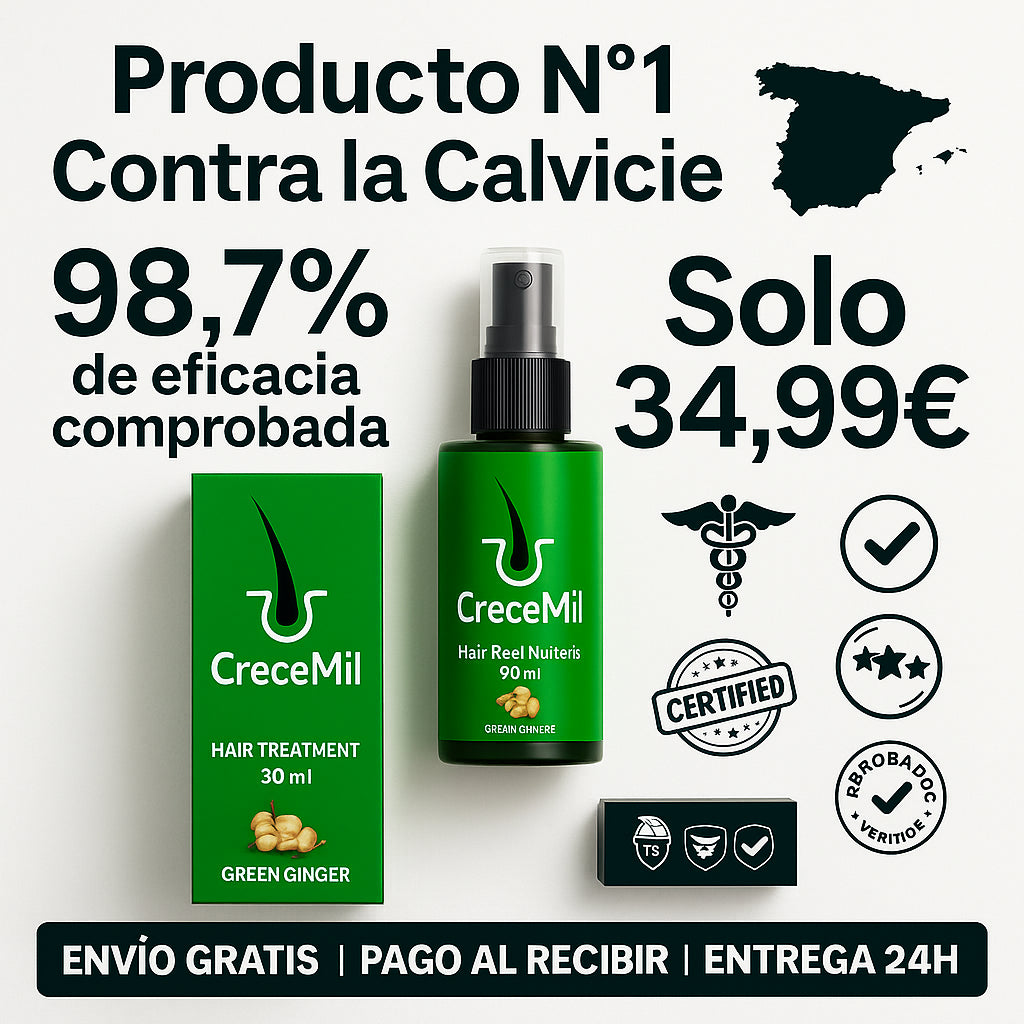 CRECEMIL – Spray de Crecimiento Rápido para Hombres con Calvicie