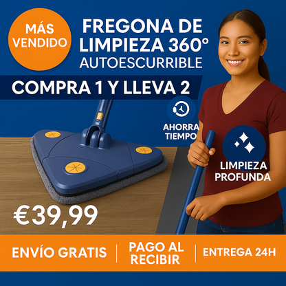 [COMPRA 1 Y LLEVA 2] SuperMop® - Fregona 360º autoescurrible (LIQUIDACIÓN POR CIERRE)
