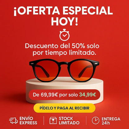 Las gafas que transforman tu día en minutos: eliminan el cansancio visual, alivian el dolor de cabeza y recuperan tu sueño